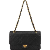Chanel Quilted Lambskin 24K Gold Medium Double Flap Shoulder Bag