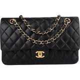Chanel Quilted Lambskin Medium Double Flap Shoulder Bag