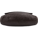 Bottega Veneta Browm Intrecciato Messenger Crossbody Bag