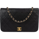 Chanel Quilted Lambskin 24K Gold Single Flap Shoulder Bag