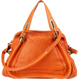Chloé Orange Leather Paraty Handbag