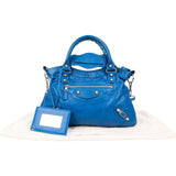 Balenciaga Blue Leather Classic City Handbag