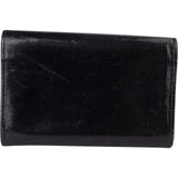 Prada Black Leather Triangle Mini Wallet