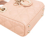 Christian Dior Quilted Lambskin Mini Lady Dior Crossbody Handbag