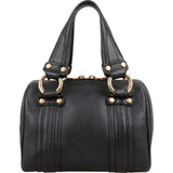 MCM Visetos Grained Leather Studded Boston Handbag