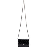 Chanel Quilted Patent Leather Wallet on Chain Crossbody Bag