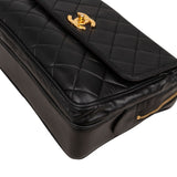 Chanel Quilted Lambskin 24K Gold Camera Shoulder Bag