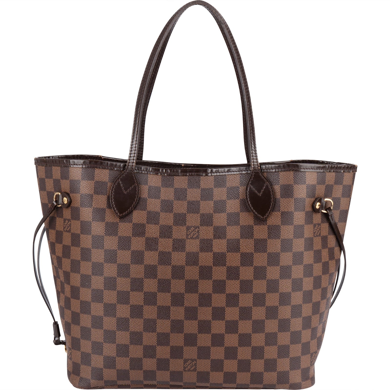 Louis Vuitton Monogram Damier Ebene Canvas Neverfull MM Shoulder Bag - vintageandkickz
