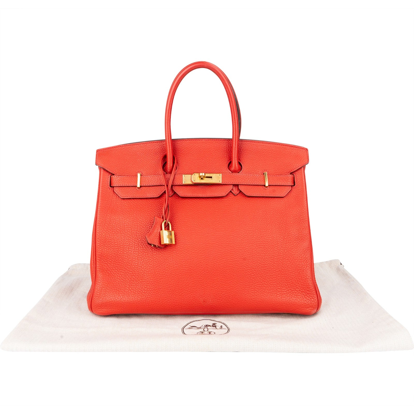 [🔄️B12 / F03] Hermès Grained Leather Birkin 30 Handbag - vintageandkickz