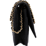 Chanel Quilted Caviar Leather Wallet On Chain Crossbody Bag