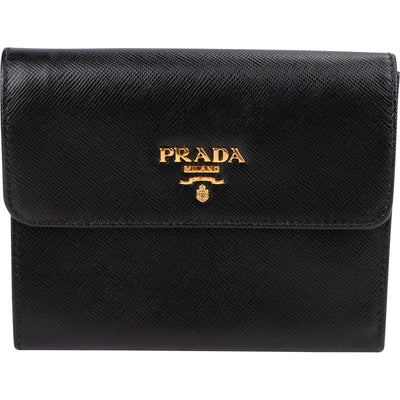 Prada Black Saffiano Bifold Wallet