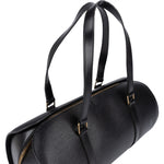 Louis Vuitton Noir Epi Leather Soufflot Handbag - vintageandkickz