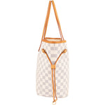 Louis Vuitton Monogram Damier Azur Canvas Neverfull MM Shoulder Bag - vintageandkickz
