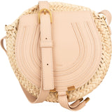Chloé Raffia Marcie Saddle Crossbody Bag
