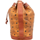MCM Monogram Visetos Drawstring Bucket Crossbody Bag