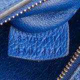 Celine Blue Suede & Grained Calfskin Trapeze Handbag