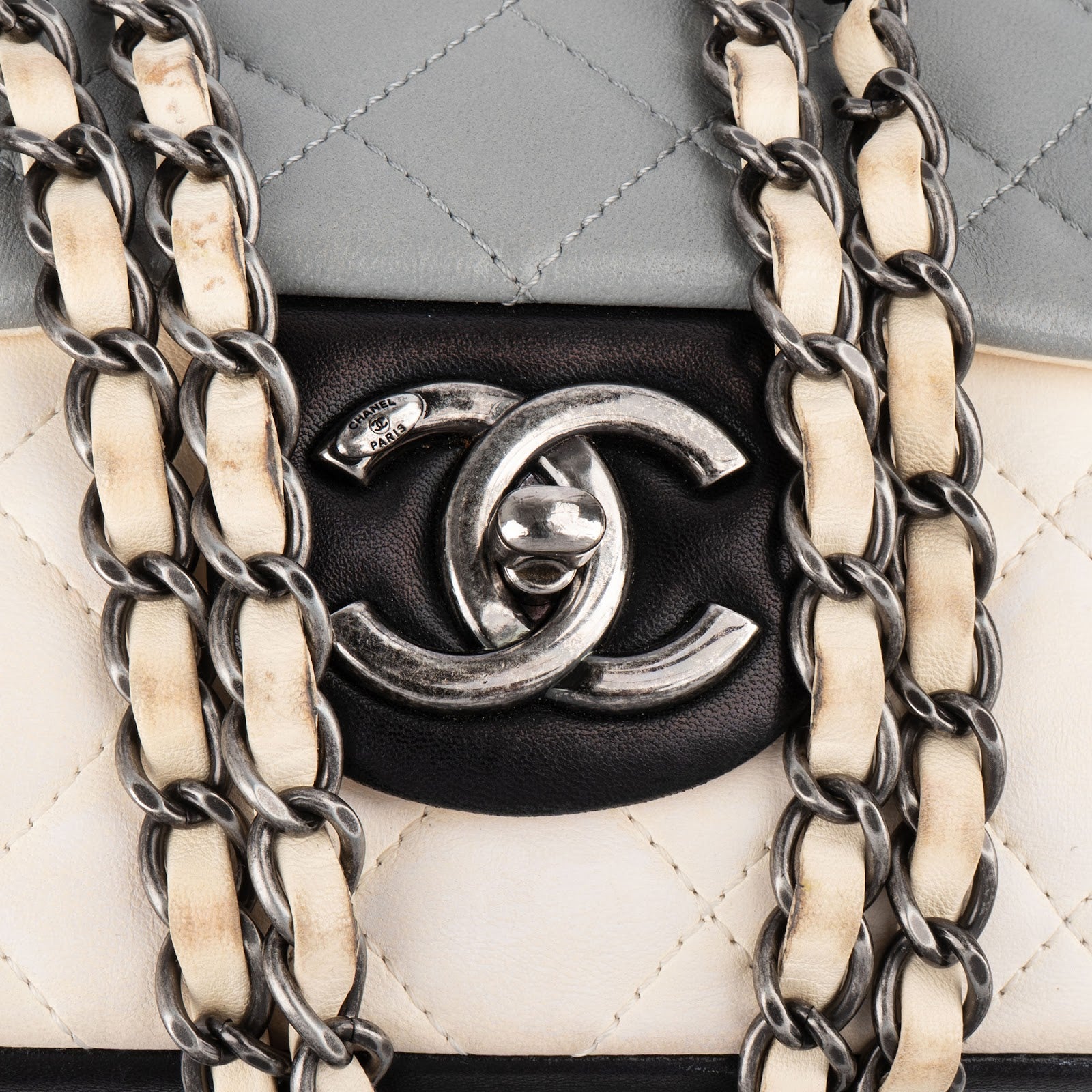Chanel Quilted Tricolor Lambskin Single Flap Crossbody Bag - vintageandkickz
