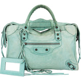 Balenciaga Light Green Leather Classic City Handbag