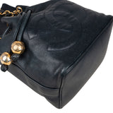 Chanel Caviar Leather CC Drawstring Bucket Crossbody Bag