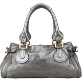 Chloé Metallic Leather Paddington Satchel Handbag