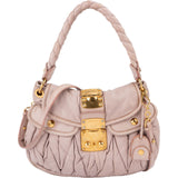 Miu Miu Matelassé Mappa Leather Small Coffer City Shoulder Bag