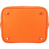 Hermès Orange Taurillon Clemence Palladium Picotin Lock 22 Handbag