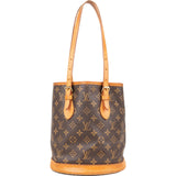 Louis Vuitton Monogram Canvas Petit Bucket PM Shoulder Bag