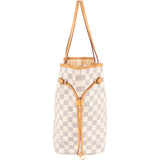Louis Vuitton Monogram Damier Azur Canvas Neverfull MM Shoulder Bag