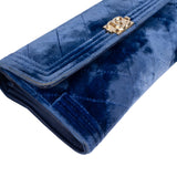Chanel Quilted Velvet Boy Wallet On Chain Crossbody Bag