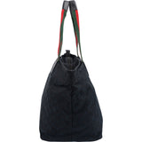 Gucci Monogram GG Canvas Web Stripe Tote Shopper Shoulder Bag