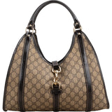 Gucci Supreme Monogram Crystal GG Jackie Hobo Shoulder Bag