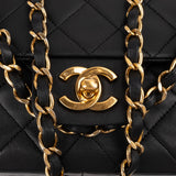 Chanel Quilted Lambskin 24K Gold Single Flap Crossbody Bag