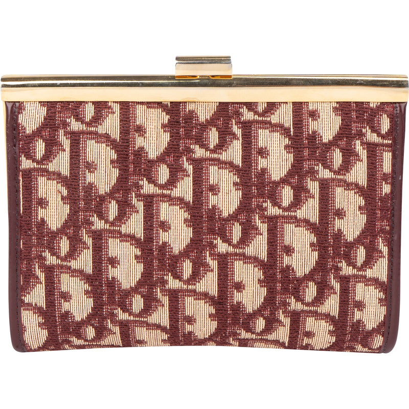 Christian Dior Monogram Trotter Canvas Small Frame Coin Wallet