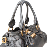 Chloé Metallic Leather Paddington Satchel Handbag
