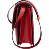 Céline Red Calfskin Classic Box Medium Crossbody Bag