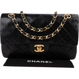 Chanel Quilted Lambskin 24K Gold Small Double Flap Shoulder Bag