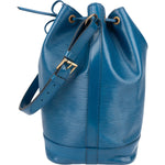 [🔄️B08 / F10] Louis Vuitton Blue Epi Leather Sac Noé Grande Shoulder Bag - vintageandkickz