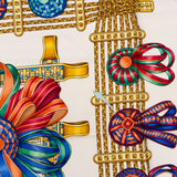 Hermès Les Rubans du Cheval Silk Carre 90 Scarf Tuch