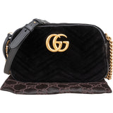 Gucci Chevron Velvet Marmont GG Crossbody Bag