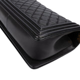 Chanel Quilted Lambskin Single Flap Medium Boy Crossbody Bag