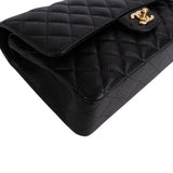Chanel Quilted Caviar Leather Medium Double Flap Shoulder Bag