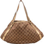 [🔄️B09 / F56] Gucci Monogram GG Metallic Gold Leather Abbey Hobo Shoulder Bag xx riecht - vintageandkickz