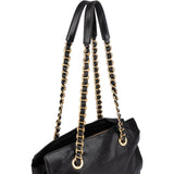 Prada Leather and Nylon Chain Tote Shoulder Bag