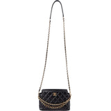 Chanel Quilted Lambskin Camera Pouch Heart Chain Crossbody Bag