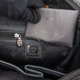 MCM Monogram Visetos Black Stark Bebe Boo Backpack