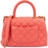 Chanel Quilted Caviar Leather Small Coco Handle Handbag