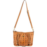 MCM Monogram Visetos Small Satchel Tote Handbag