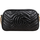 Gucci Chevron Matelassé Leather GG Marmont Medium Camera Crossbody Bag