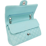 Chanel Quilted Lambskin Palladium Medium Double Flap Shoulder Bag