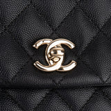 Chanel Quilted Caviar Leather Coco Handle Handbag
